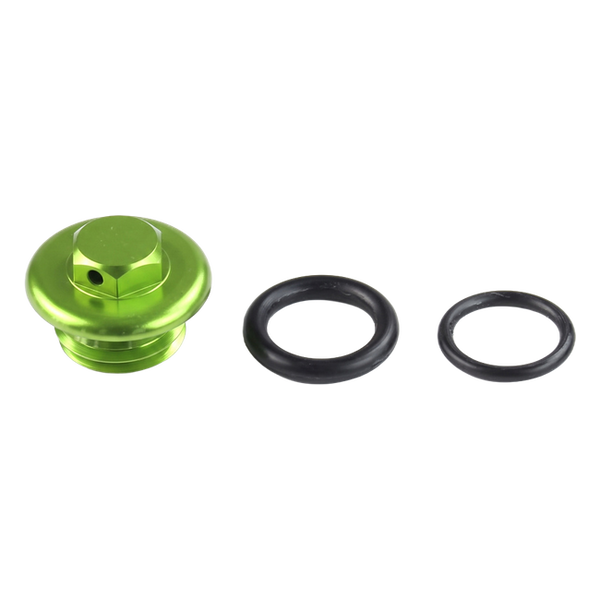 Accossato off-road oil filler plug TOR01 for Yamaha YZ450F, green colour