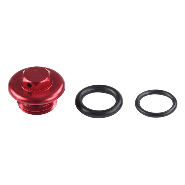 Accossato off-road oil filler plug TOR01 for Honda CRF450R, red colour