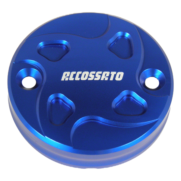 Accossato front brake fluid reservoir cap TS003 for Aprilia CAPONORD 1200, blue version