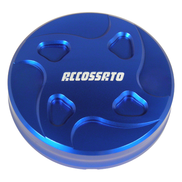 Accossato front brake fluid reservoir cap TS005 for BMW S1000R, blue version