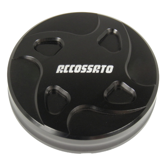 Accossato front brake fluid reservoir cap TS005 for BMW S1000R, black version