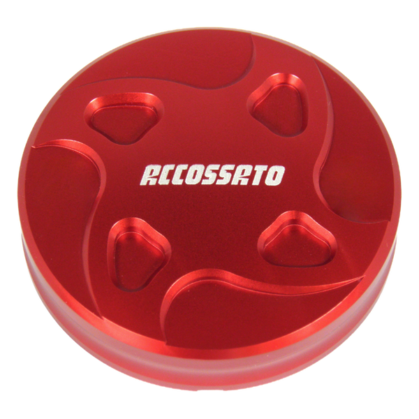 Accossato front brake fluid reservoir cap TS005 for BMW S1000R, red version