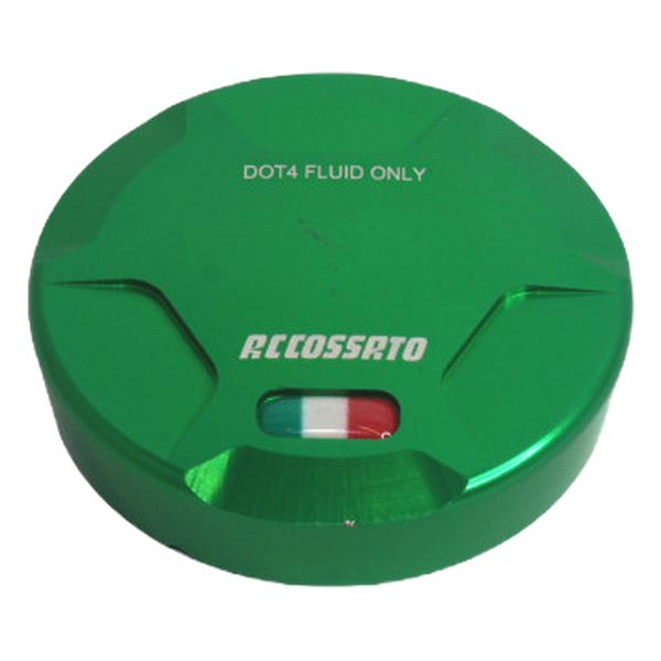 Accossato rear brake fluid reservoir cap TS014 for Ducati MULTISTRADA 950, green version