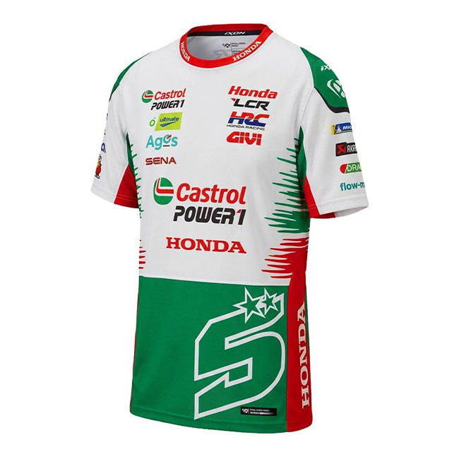 IXON TS1 DUAL ZL 26 Johann Zarco #5 LCR Honda Replica Men's T-Shirt 2026 in green, white and red