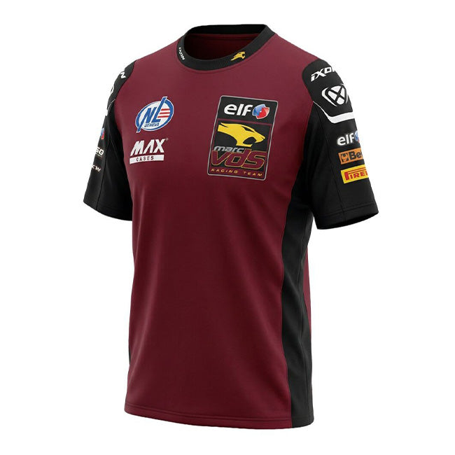 IXON ELF Marc VDS Racing Team T-Shirt Replica 2026 men's bordeaux and black
