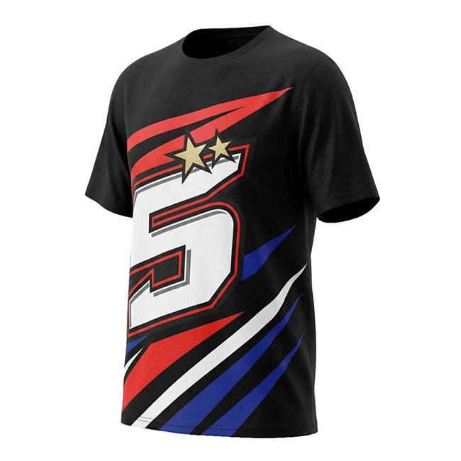 IXON TS1 ZARCO 26 Johann Zarco #5 replica men's T-shirt 2026 in black, white and red