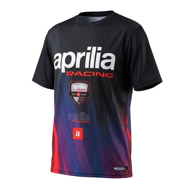 IXON Aprilia BeARacer T-Shirt 2026 men's in black fluo red and purple