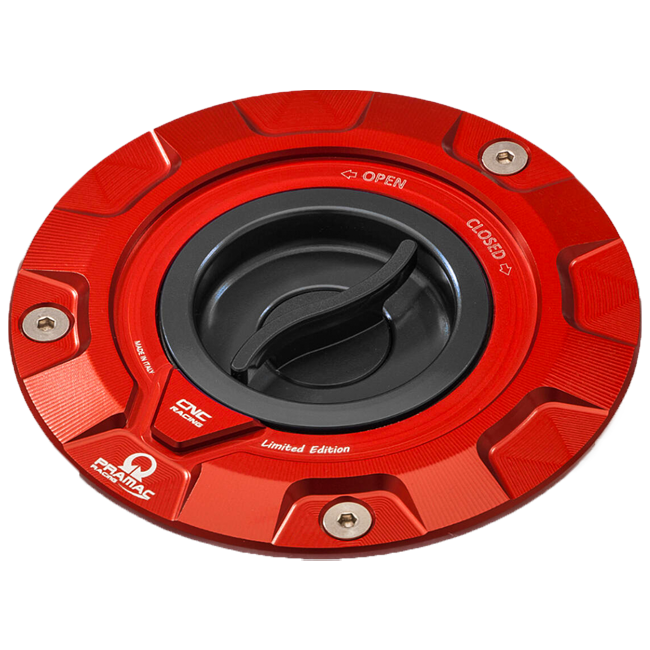 CNC Racing TS423PR Pramac Racing Limited Edition quick-release fuel cap for Ducati Panigale V4