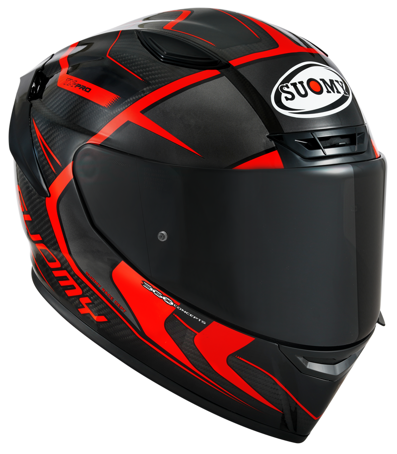 Suomy TX-Pro Carbon full-face helmet in Advance Rot Fluo gloss finish