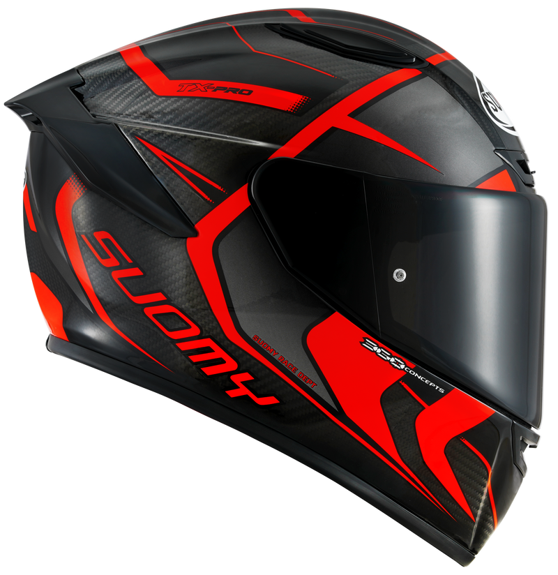 Suomy TX-Pro Carbon full-face helmet in Advance Rot Fluo gloss finish