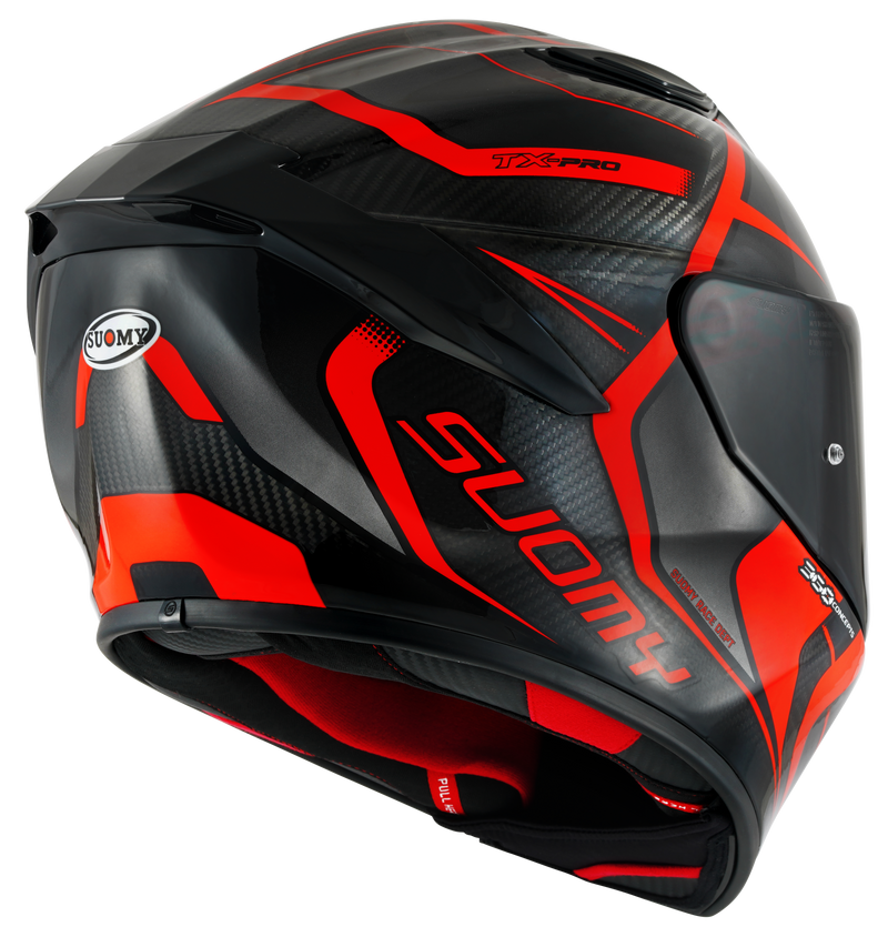 Suomy TX-Pro Carbon full-face helmet in Advance Rot Fluo gloss finish