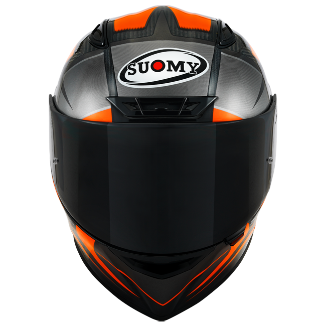 Suomy TX-Pro full-face carbon helmet in Advance Orange Fluo high-gloss finish