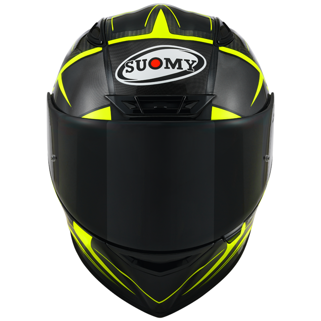 Suomy TX-Pro full-face carbon helmet in Advance Yellow Fluo finish