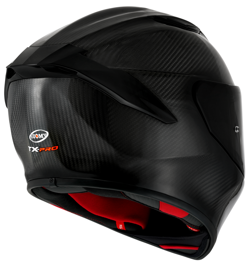 Suomy TX-Pro full-face helmet in gloss naked carbon finish