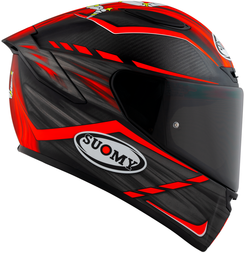 Suomy TX-Pro Carbon full-face helmet in Johnson Replica Matte Red finish