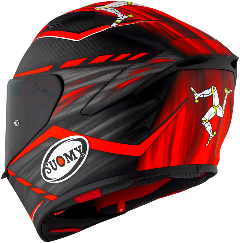 Suomy TX-Pro Carbon full-face helmet in Johnson Replica Matte Red finish