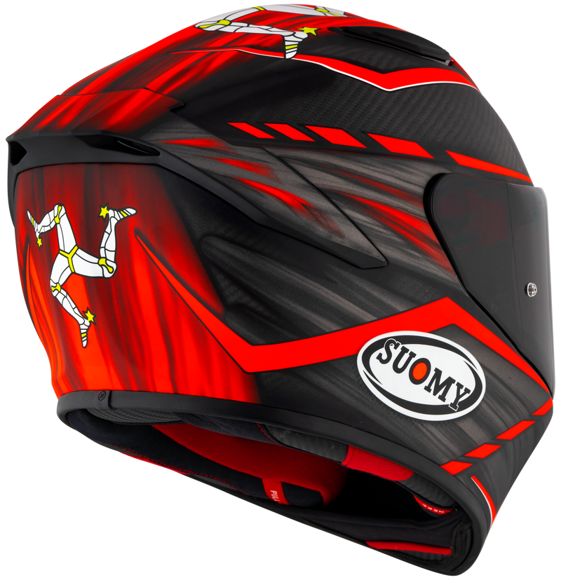 Suomy TX-Pro Carbon full-face helmet in Johnson Replica Matte Red finish