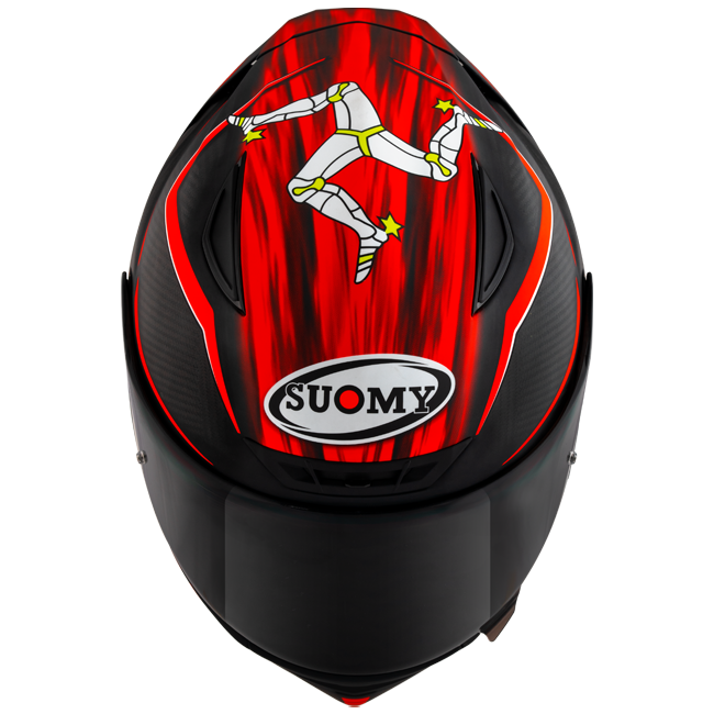 Suomy TX-Pro Carbon full-face helmet in Johnson Replica Matte Red finish