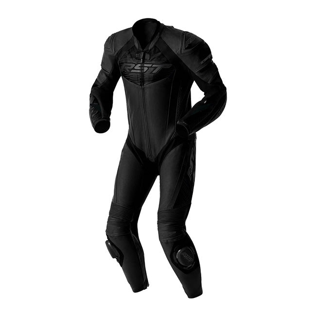 RST Tractech EVO D3O one-piece perforated leather race suit men's black