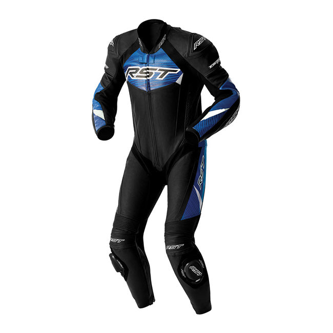 RST Tractech EVO D3O men's one-piece leather suit in Black/Blue, part 103634