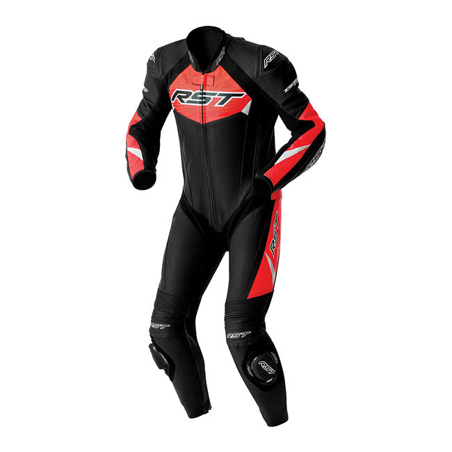 RST Tractech EVO D3O men's one-piece leather race suit in black and red