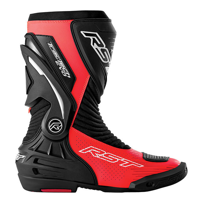 RST Tractech EVO D3O men's motorcycle boots in Red and Black