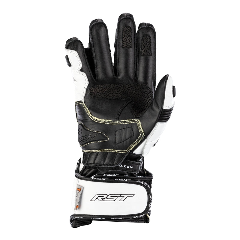 RST Tractech Evo 4 men's motorcycle leather gloves in white