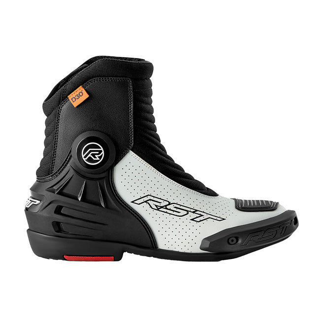 RST Tractech EVO D3O Short Motorcycle Boot men's White/Black colourway