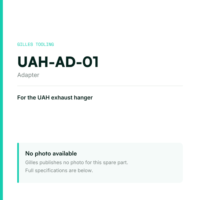 Gilles Adapter – UAH-AD-01, data card, no manufacturer photo available