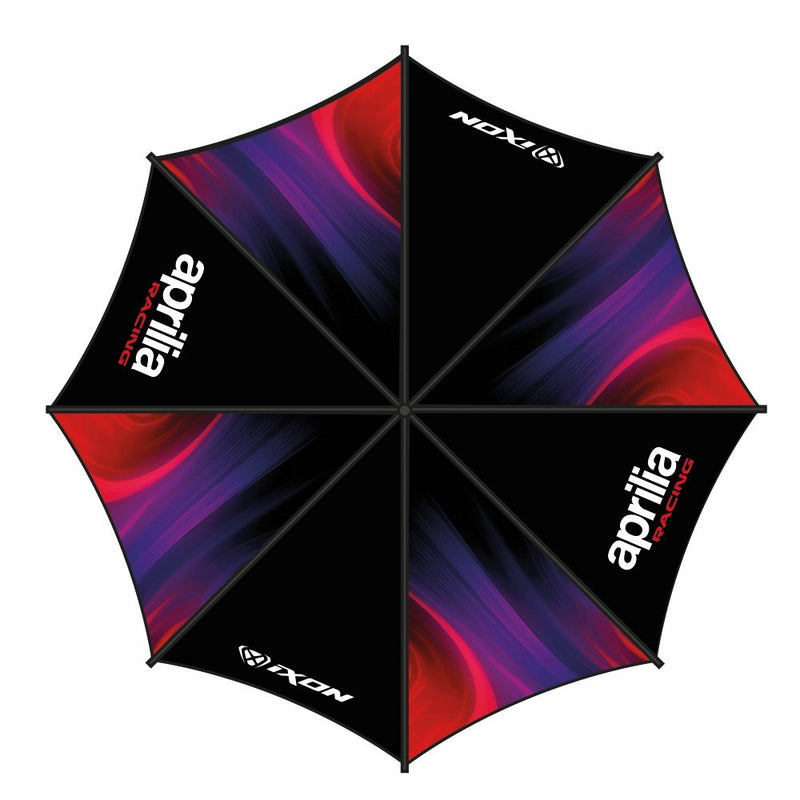 IXON Aprilia Racing Team Umbrella Replica 2026 in black and fluo red