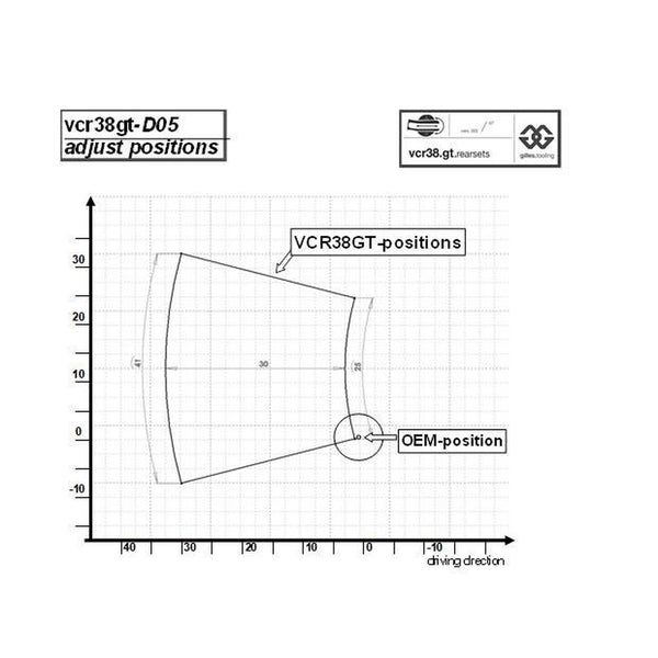 Gilles VCR38GT rearset VCR-D05, adjustment table