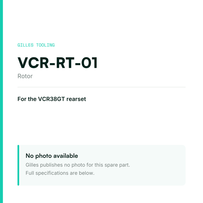 Gilles Rotor – VCR-RT-01, data card, no manufacturer photo available