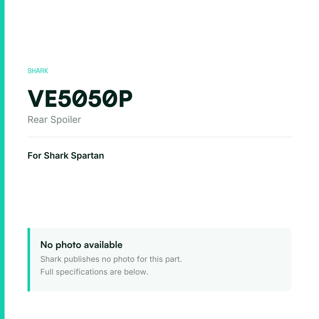 Shark Rear Spoiler for Spartan – VE5050P — placeholder, no manufacturer photo available