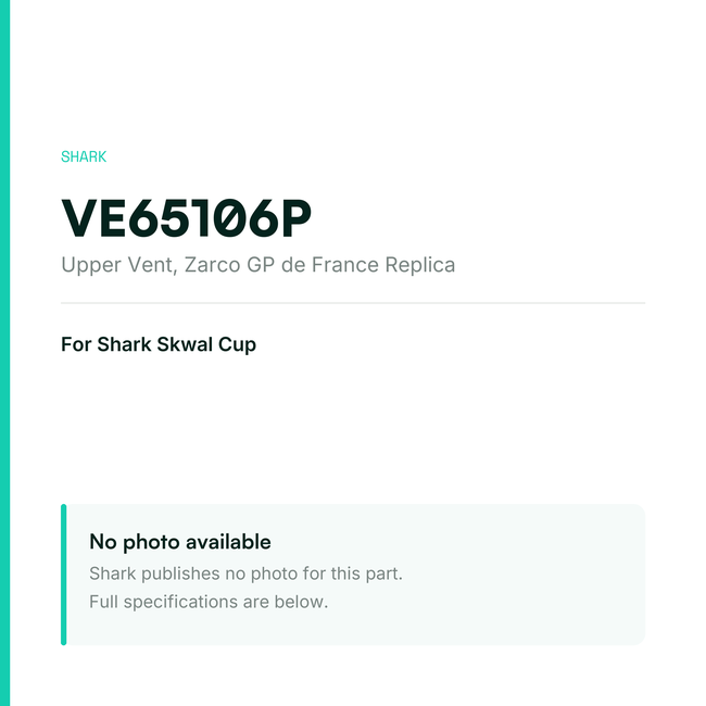 Shark Upper Vent for Skwal Cup – Zarco GP de France Replica – VE65106P — placeholder, no manufacturer photo available