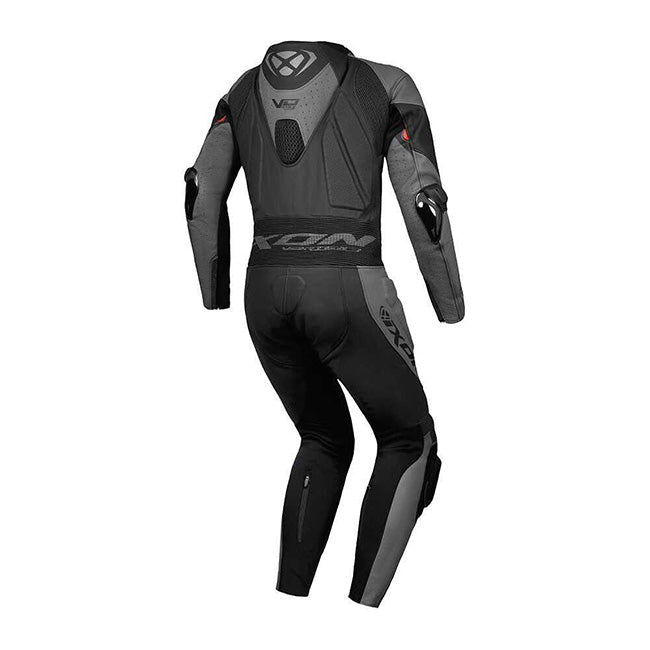 IXON Vortex 3 one-piece perforated leather race suit in black, men's