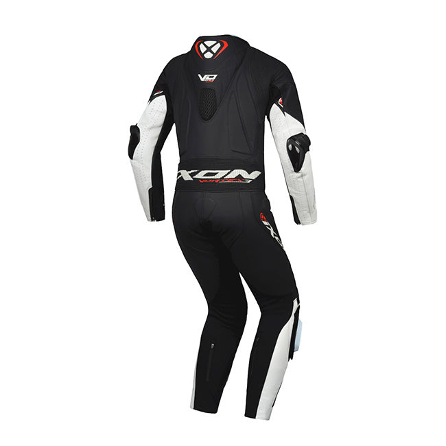 IXON Vortex 3 Lady one-piece perforated women's race leather suit in White and Black