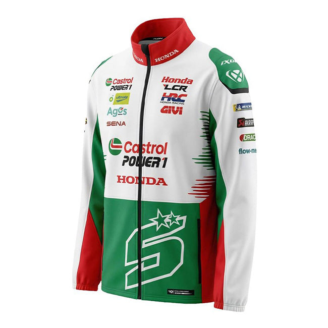 IXON SF1 DUAL ZL 26 Johann Zarco #5 LCR Honda replica zip sweatshirt jacket 2026 green white red mens