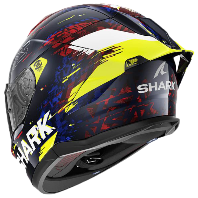 Shark Skwal Cup full-face helmet in Speed-Vib BRY red yellow blue graphic