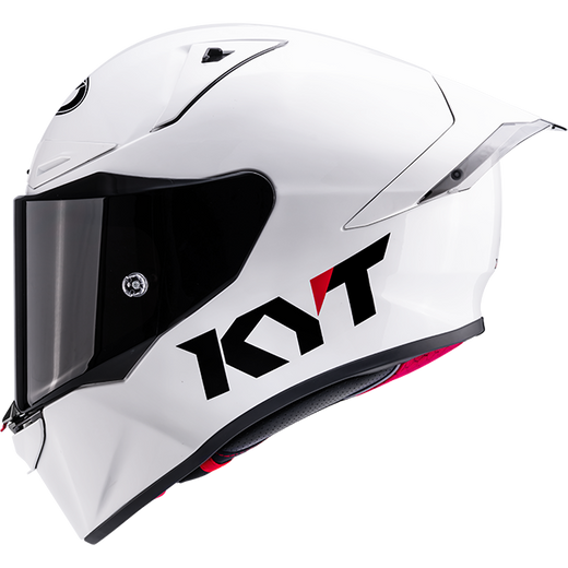 KYT R1R Racing Helmet Plain Gloss White Y6R100W3