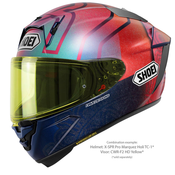 Shoei X-SPR PRO CWR-F2PN visor in High Definition Yellow