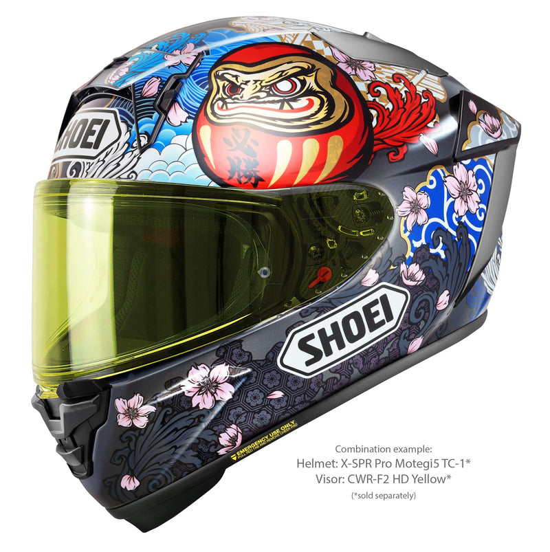 Shoei X-SPR PRO helmet Márquez Motegi5 TC-1 Marc Márquez 2024 replica in red, white and gold