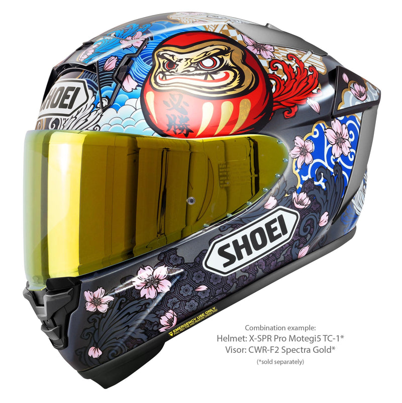 Shoei X-SPR PRO helmet Márquez Motegi5 TC-1 Marc Márquez 2024 replica in red, white and gold