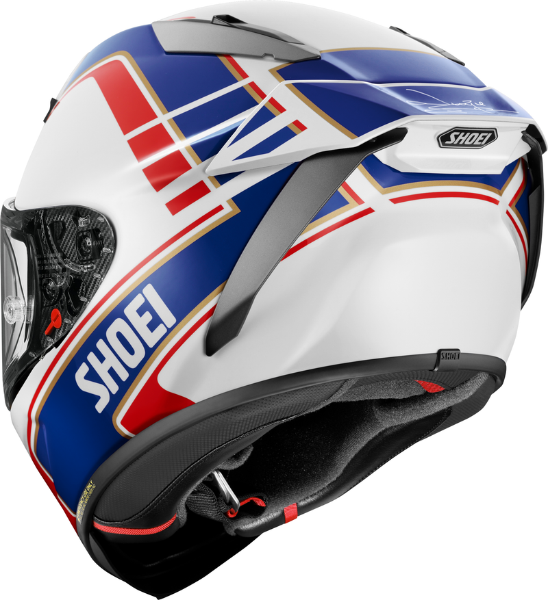Shoei X-SPR PRO full-face racing helmet in Wayne Gardner Replica TC-2 blue white red livery