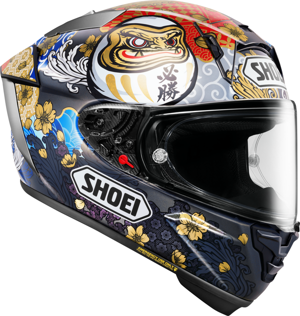 Shoei X-SPR PRO helmet Márquez Motegi5 TC-1 Marc Márquez 2024 replica in red, white and gold