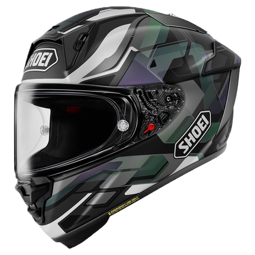 Shoei X-SPR PRO Helmet Valion TC-5 Dark Green / Grey / Purple