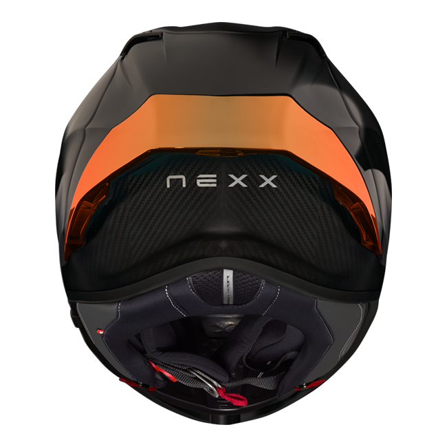 Nexx X.R3R Zero Pro 2 full-face helmet in matte red carbon finish