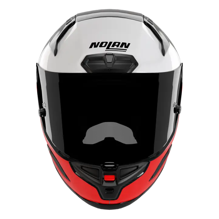 Nolan X-804 RS Ultra Carbon full-face helmet in Blocco Rot/Weiß 369 colourway
