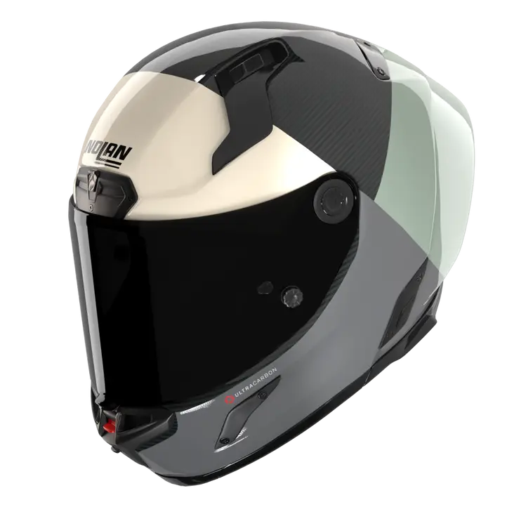 Nolan X-804 RS Ultra Carbon full-face helmet in Blocco Grüngrau/Anthrazit/Elfenbein 370 colourway