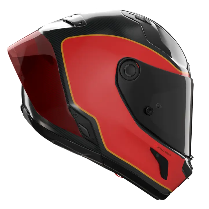 Nolan X-804 RS Ultra Carbon helmet in Asso di Picche 356 black grey red graphic