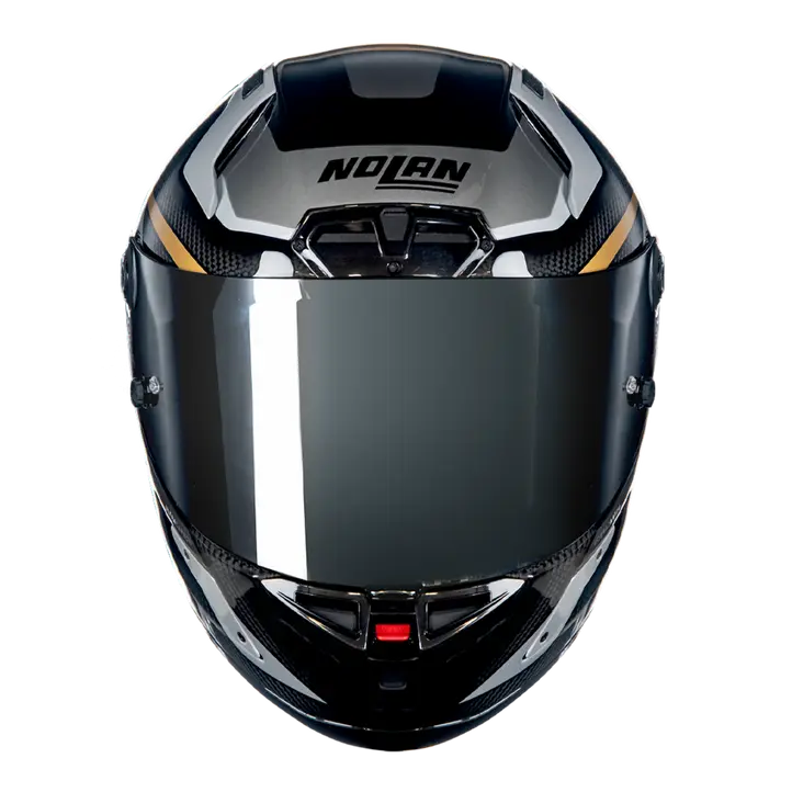 Nolan X-804 RS Ultra Carbon full-face helmet in Lesmo Black/Grey/Gold 361 livery